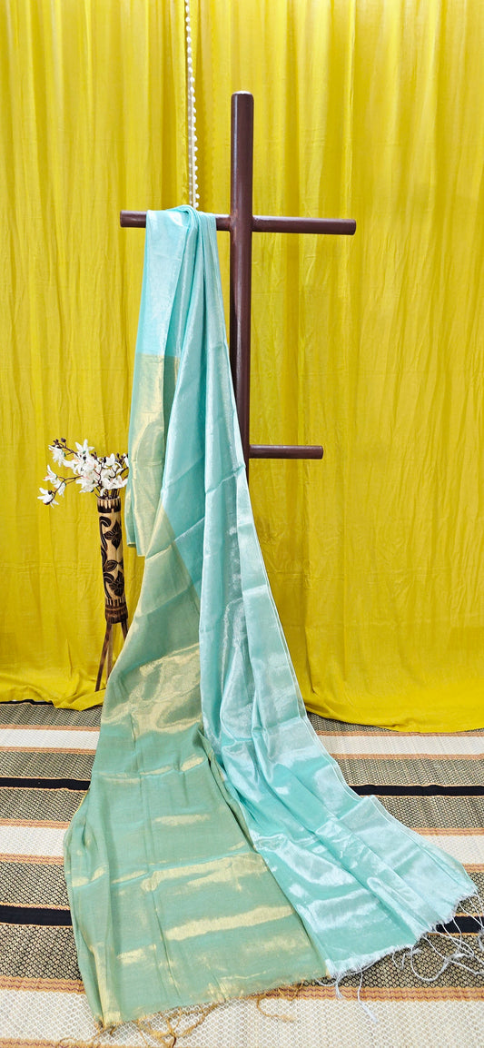 Charming Dual Shade Tissue Cotton Saree for Festive and Casual Wear