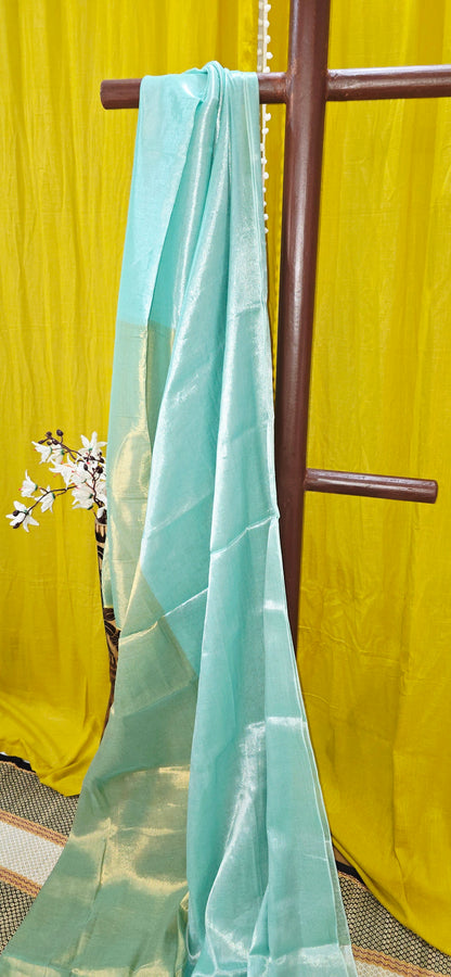 Charming Dual Shade Tissue Cotton Saree for Festive and Casual Wear