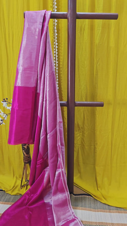 Beautiful Soft Dual Shade Tissue Cotton Saree for Festive Wear